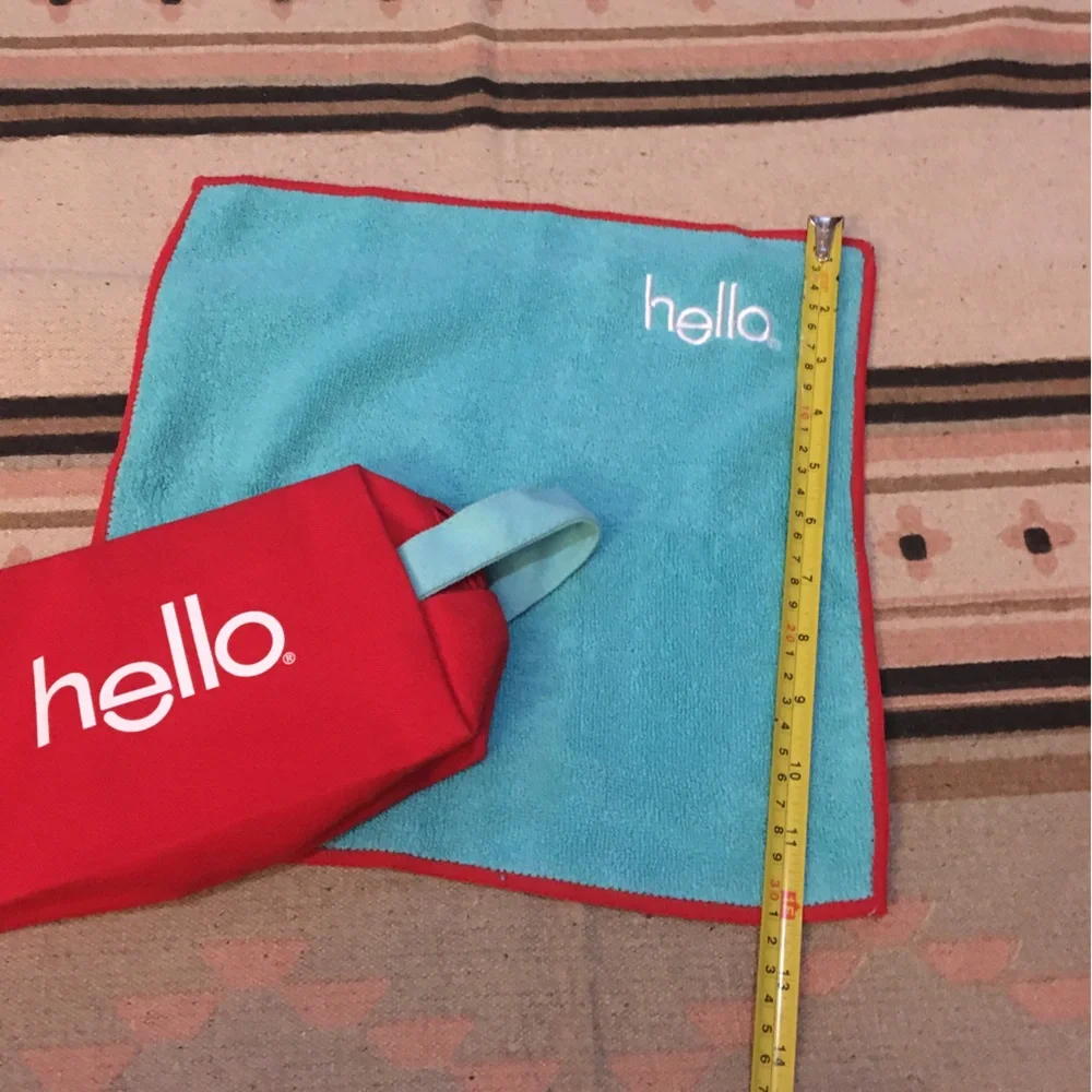 Hello cosmetic beauty bag & Face towel 100% cotton new blue & red NEW